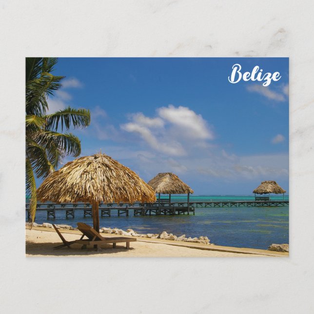 Belise Tropical Beach Ambergris Caye Postcard (Front)
