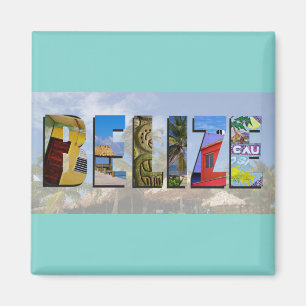 Belise Tropical Beach Blue Ocean Travel Photos Magnet