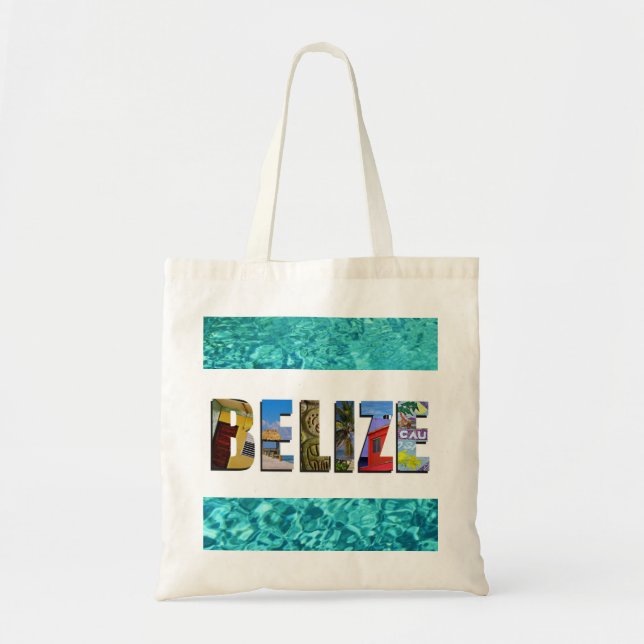Belise Tropical Beach Blue Ocean Travel Photos Tote Bag (Front)