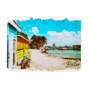Belise Tropical Paradise Travel Magnet