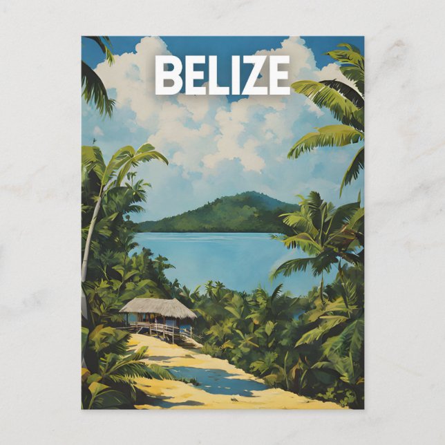 Belise Vintage Travel Poster Postcard (Front)