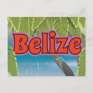 Belise vintage vacation poster postcard
