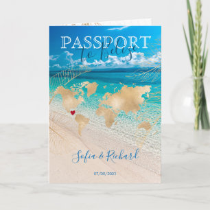 Belise Wedding Destination Passport Map QR code Invitation
