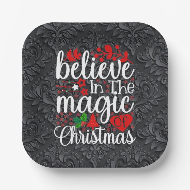 Belive in The Magic Of Christmas-84604 Paper Plate (Front)