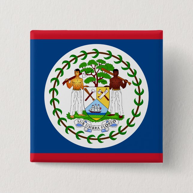 Belize Flag 15 Cm Square Badge (Front)