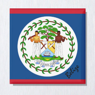 Belize flag & America holiday/sports fans Magnet
