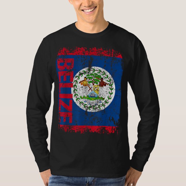 BELIZE Flag Vintage Distressed BELIZE T-Shirt (Front)