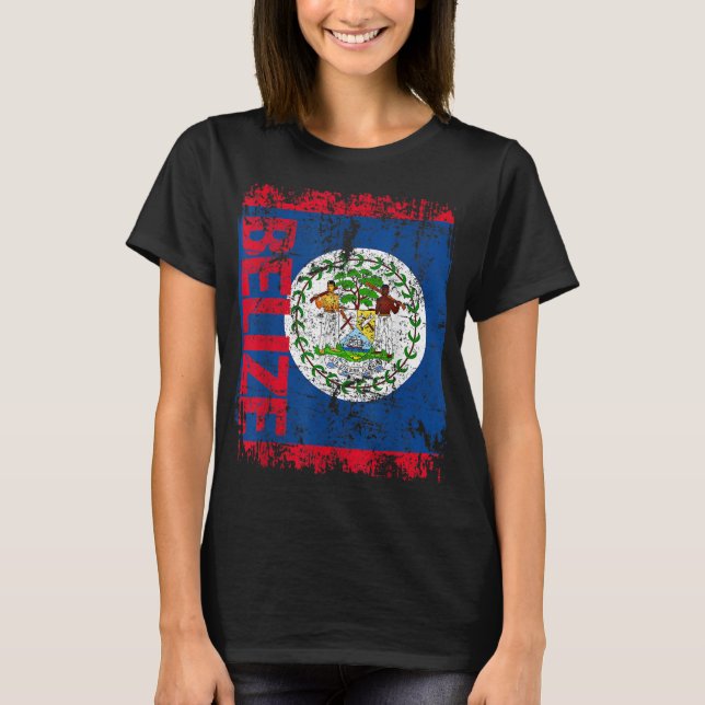 BELIZE Flag Vintage Distressed BELIZE T-Shirt (Front)