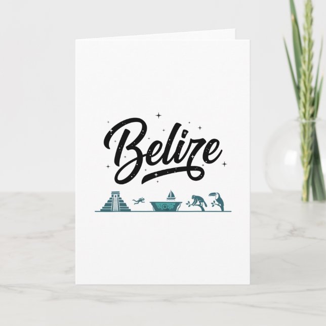 Belize Skyline Travel Vacation Outfits  Card (Front)