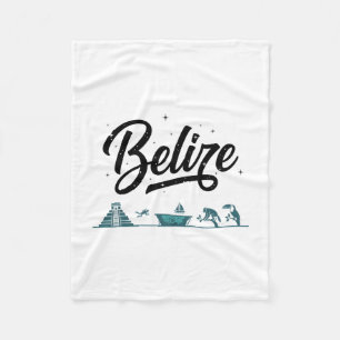 Belize Skyline Travel Vacation Outfits Fleece Blanket
