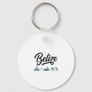 Belize Skyline Travel Vacation Outfits  Key Ring