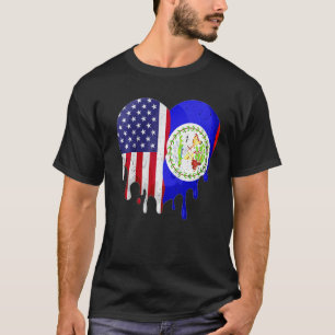 Belizean American Patriot Grown Country Melting He T-Shirt