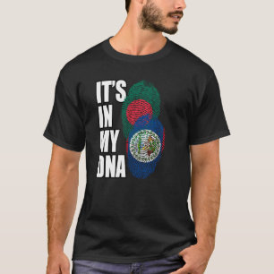 Belizean And Bangladeshi Mix DNA Flag Heritage T-Shirt