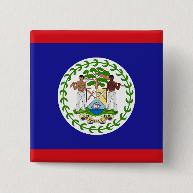 Belizean Flag 15 Cm Square Badge (Front)