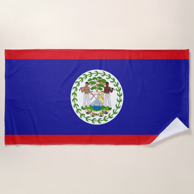 Belizean Flag Beach Towel (Front)