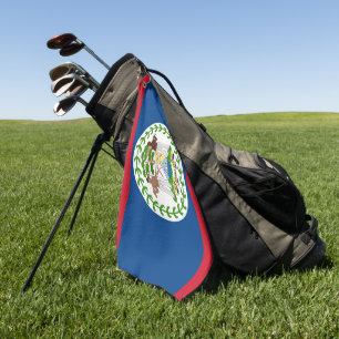 Belizean Flag & Belise golf /sports Golf Towel