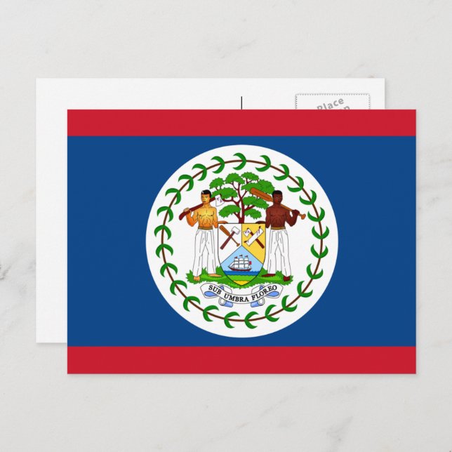 Belizean Flag, Flag of Belize Postcard (Front/Back)