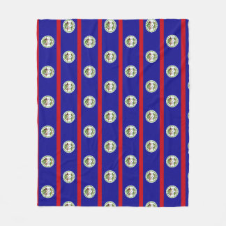 Belizean Flag Fleece Blanket