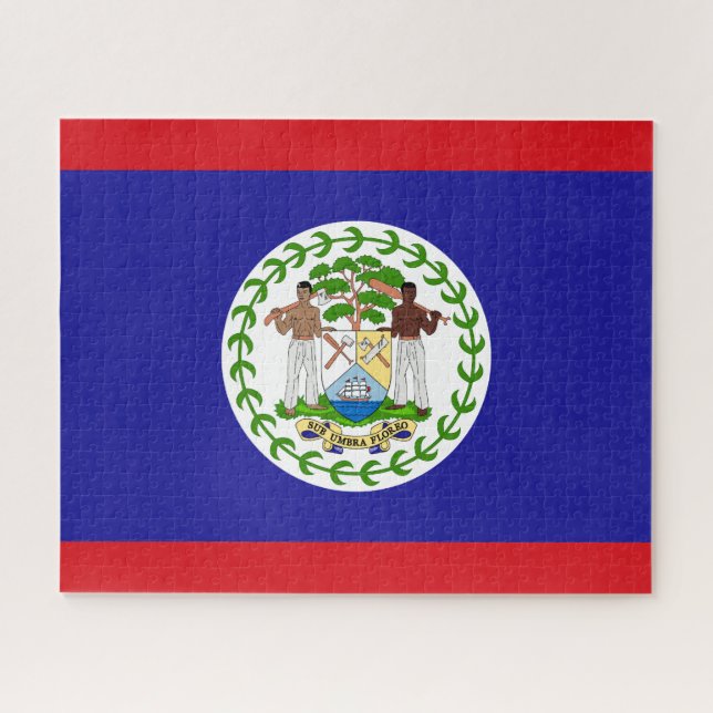 Belizean Flag Jigsaw Puzzle (Horizontal)