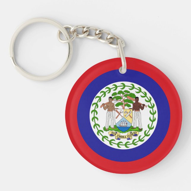Belizean Flag Key Ring (Front)