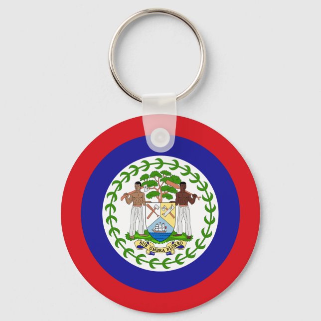 Belizean Flag Key Ring (Front)