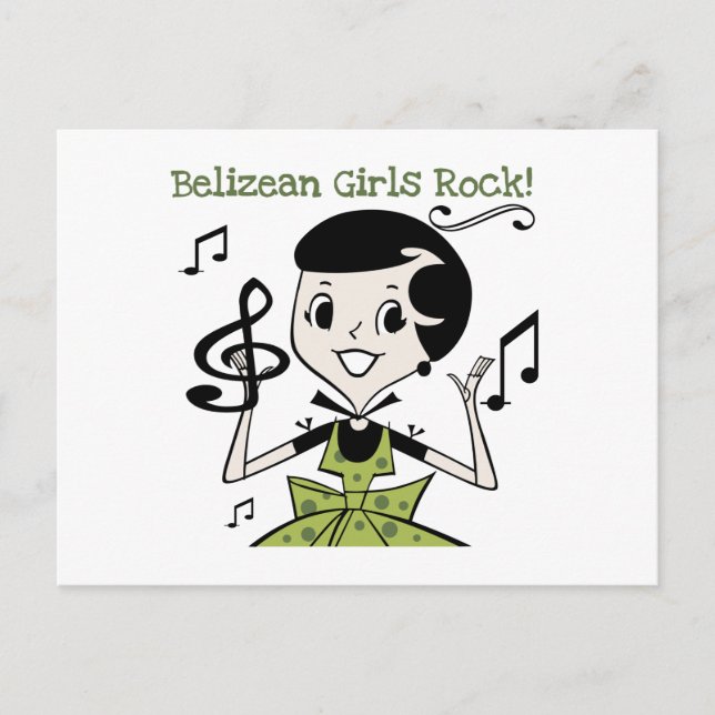 Belizean Girls Rock Postcard (Front)