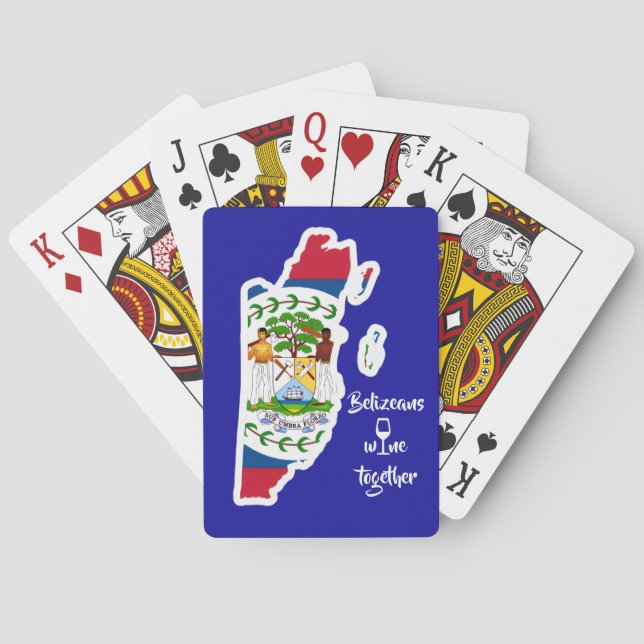 Belizeans Wine Together Playing Cards (Back)