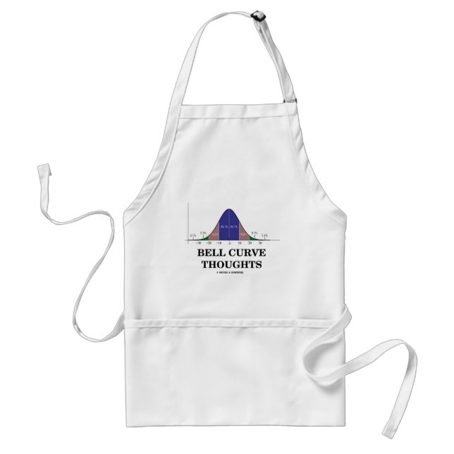 Bell Curve Thoughts (Statistics Attitude) Standard Apron (Front)