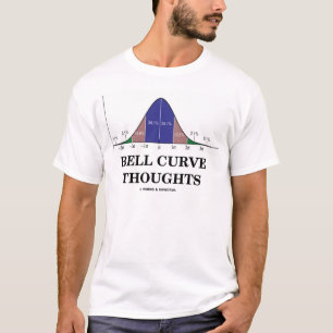 Bell Curve Thoughts (Statistics Attitude) T-Shirt