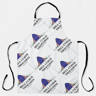 Bell Curve Thoughts Statistics Humour Apron