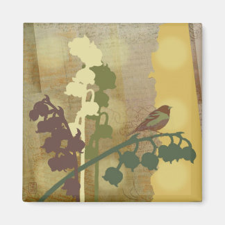 Bell Flower Bird Design Magnet