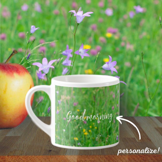 Bell-flower on a green meadow espresso cup (Creator Uploaded)