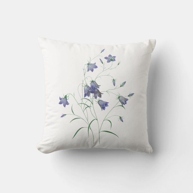 Bell flower Throw Pillow (Front)