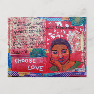 bell hooks inspirational Choose to Love postcard