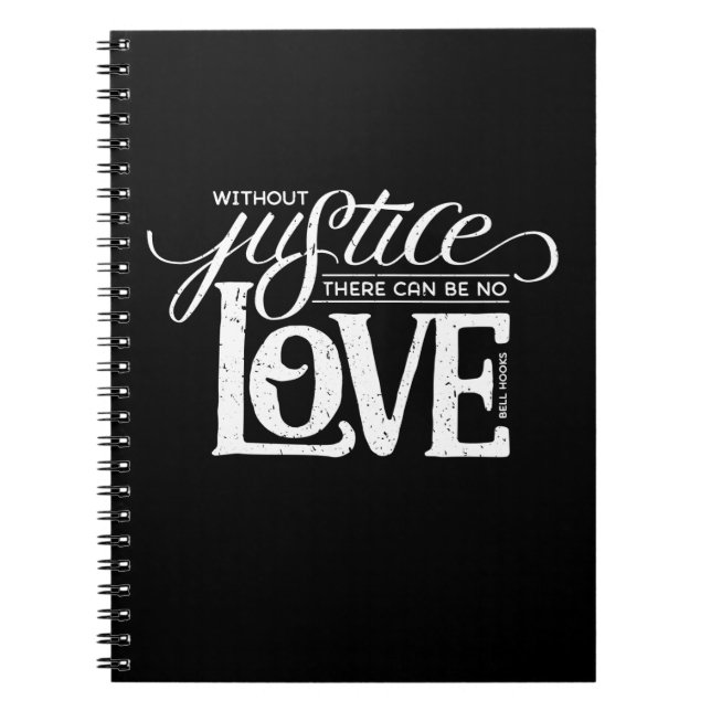 bell hooks Without Justice Black Notebook (Front)
