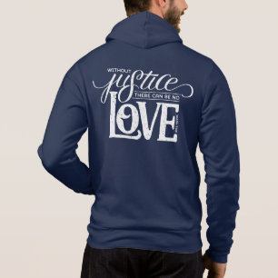 bell hooks Without Justice Navy Zip-Up Hoodie