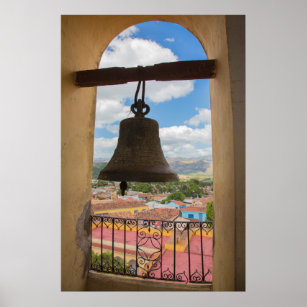 Bell in a church tower, Cuba Poster