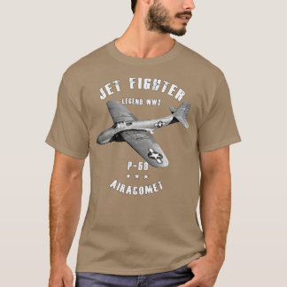Bell P59 Airacomet Military Jet Fighter Plane WW2 T-Shirt