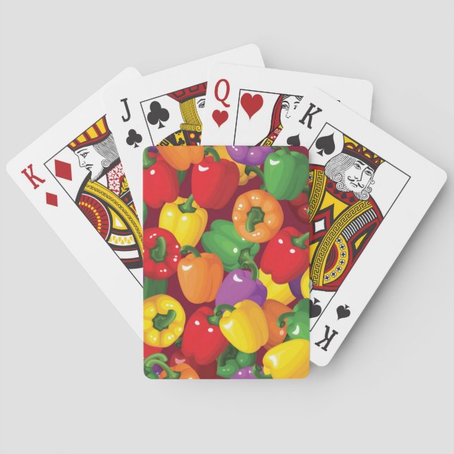 Bell Pepper Pattern Playing Cards (Back)