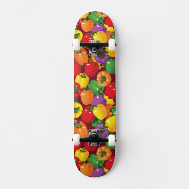 Bell Pepper Pattern Skateboard (Front)