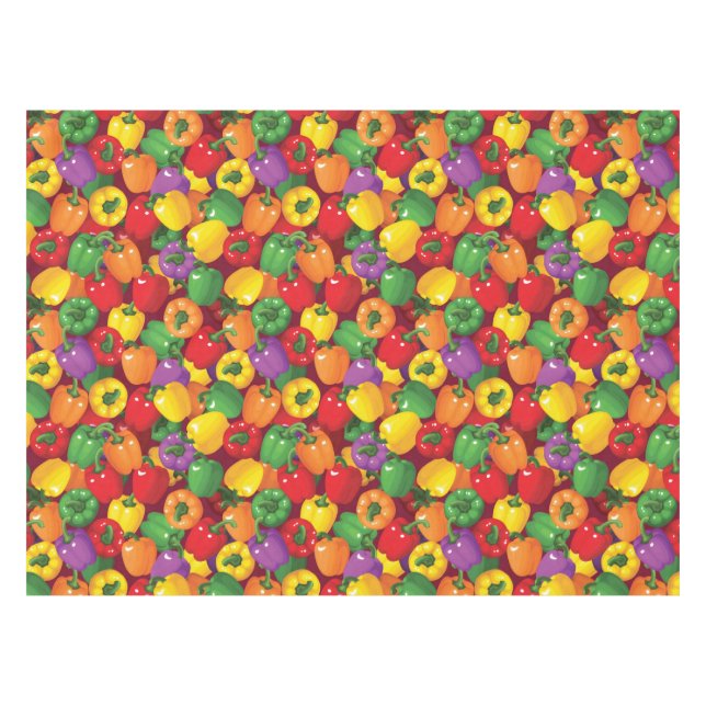 Bell Pepper Pattern Tablecloth (Front (Horizontal))
