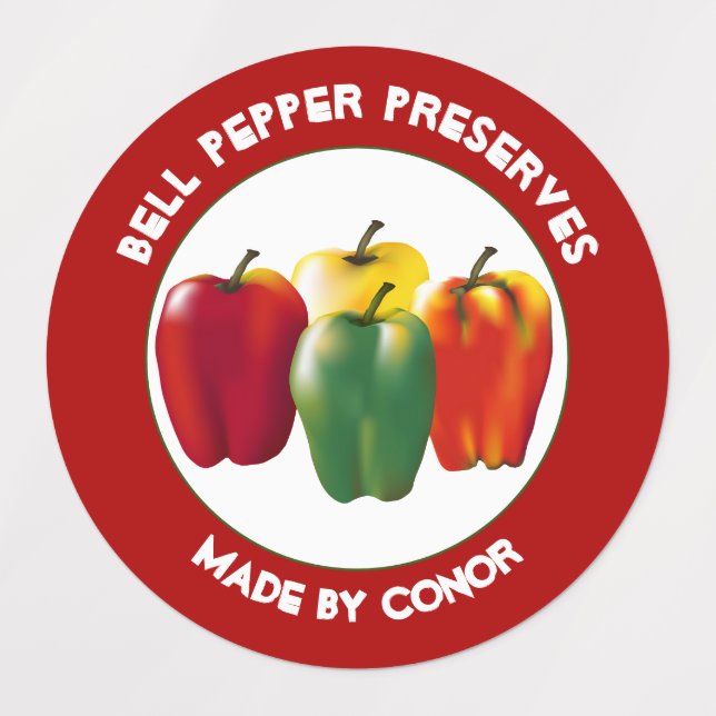 Bell Pepper Preserves  (Design 1)