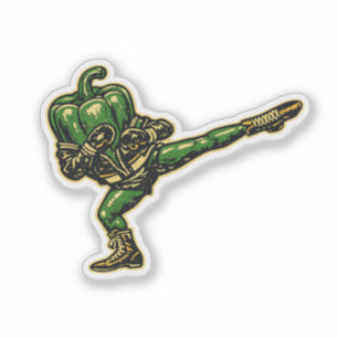 Bell Pepper Savate — Vintage Retro French Fighter 