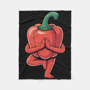 Bell Pepper Yoga  Fleece Blanket