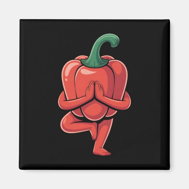 Bell Pepper Yoga  Magnet (Front)