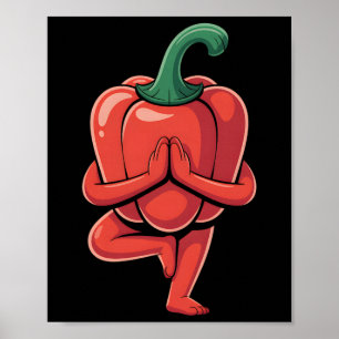 Bell Pepper Yoga  Poster