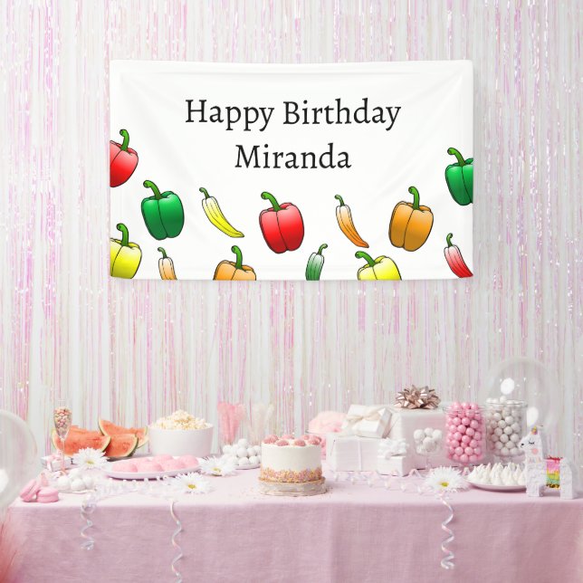 Bell Peppers and Sweet Long Peppers Banner (Party)