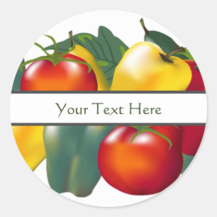 Bell Peppers and Tomatoes Classic Round Sticker