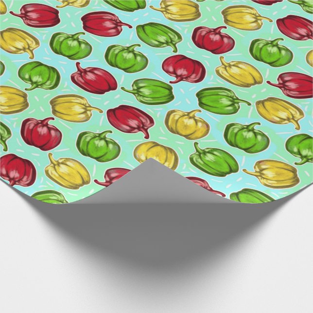 Bell Peppers Pattern Wrapping Paper (Corner)