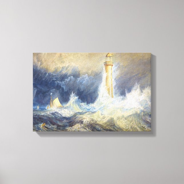 Bell Rock Lighthouse Joseph Mallord William Turner Canvas Print (Front)